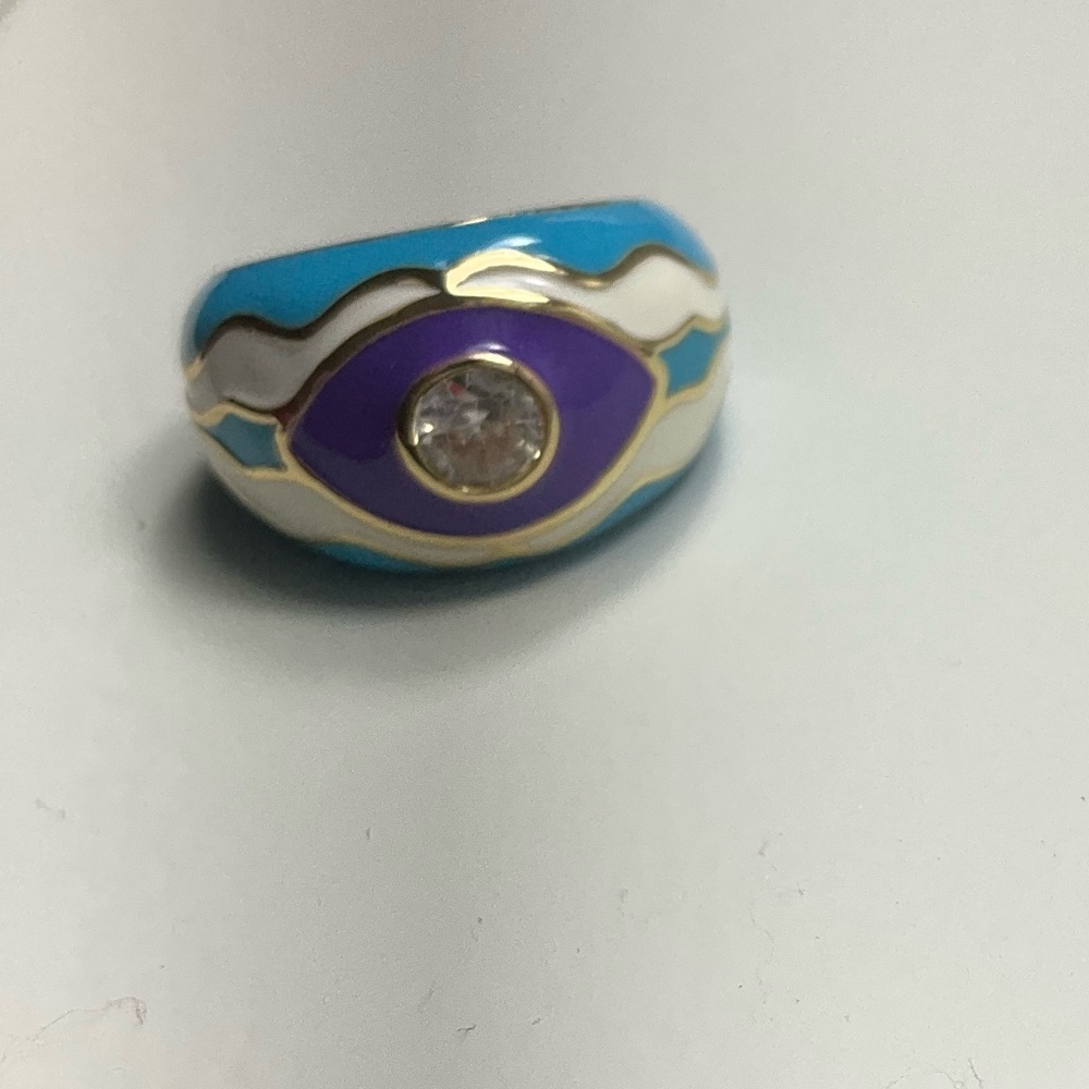 COPY - Big Mama. Enamel MOD Ring. Size 6.